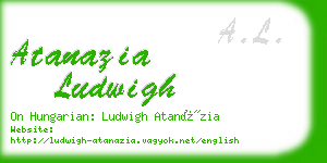 atanazia ludwigh business card